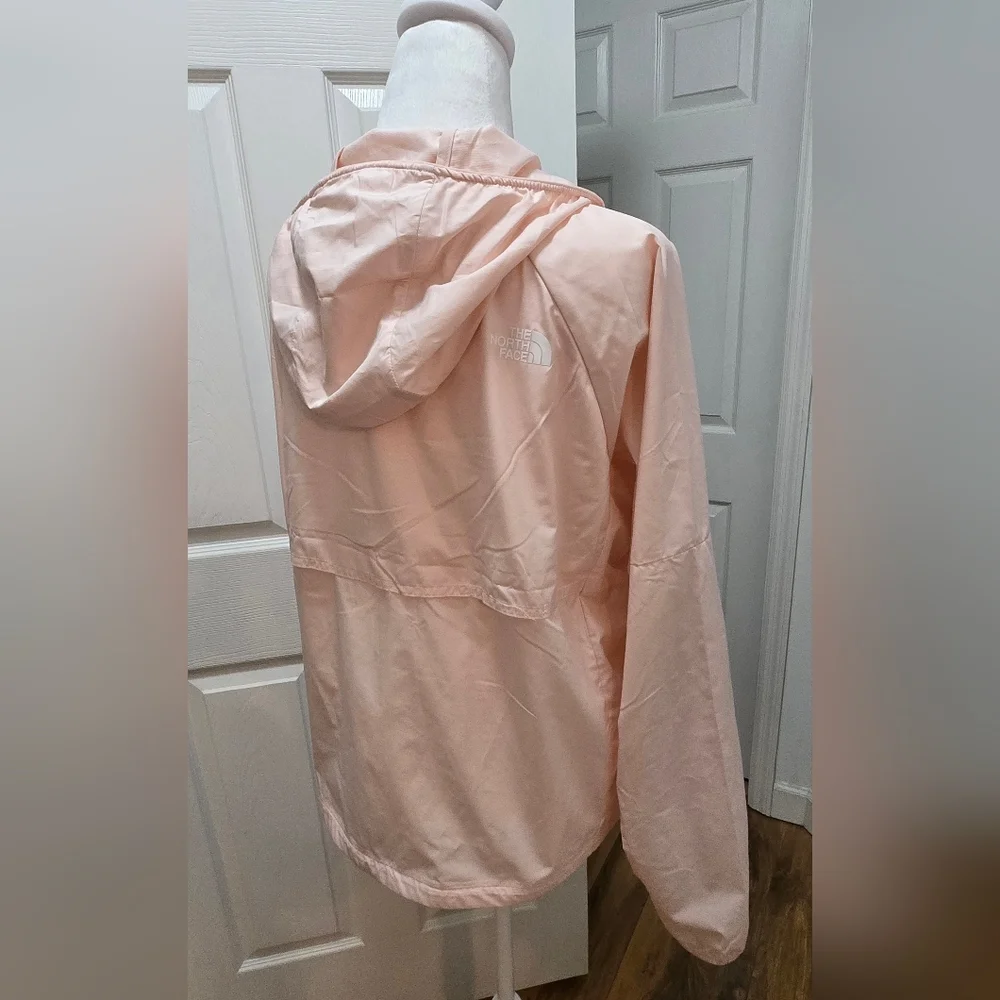 The North Face Women's Light Pink Hooded Windbreaker Jacket, Size L - Picture 7 of 16